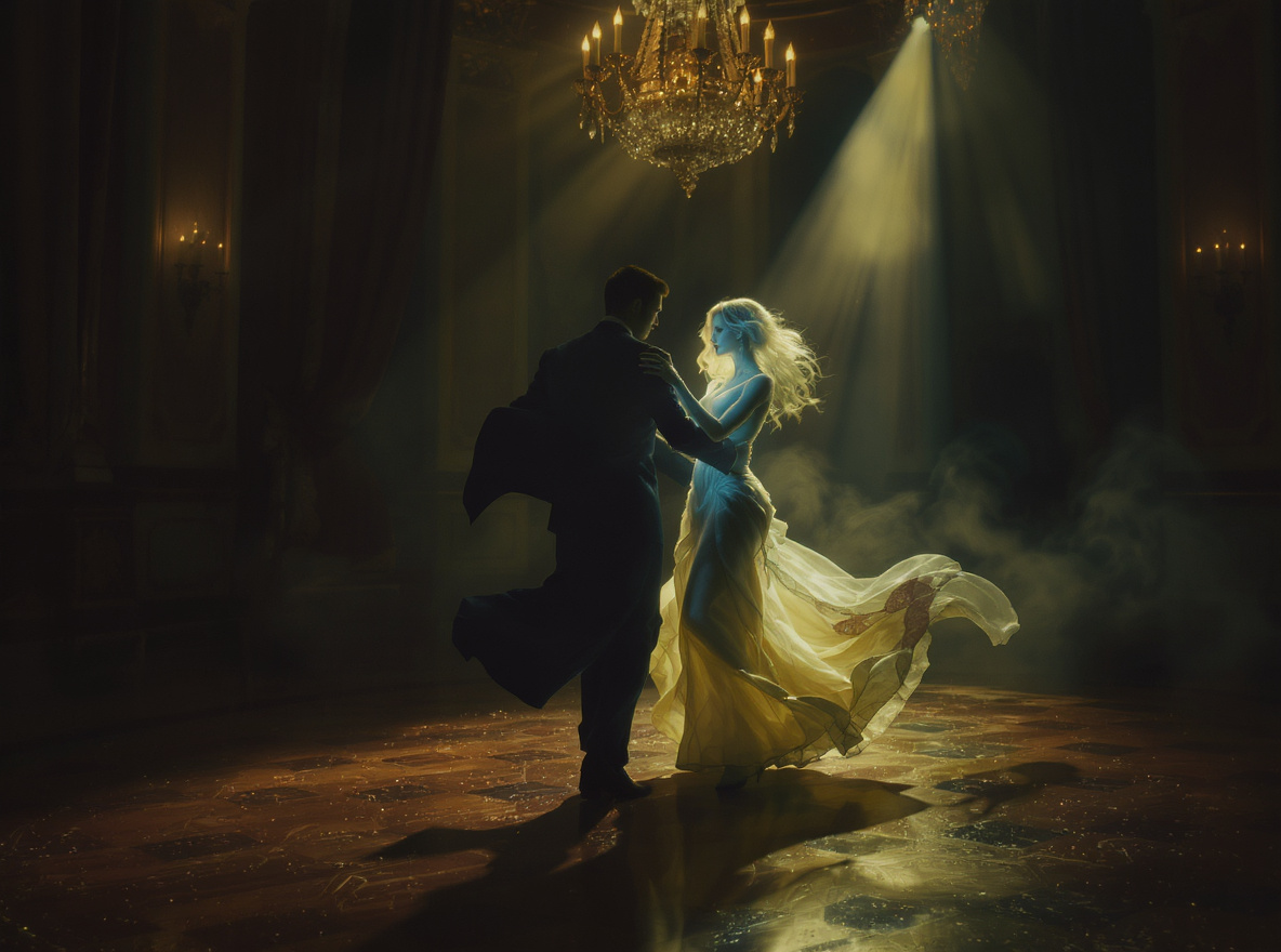 AI Video Generator Scene – Dance With Ghost Cinematic Ballroom