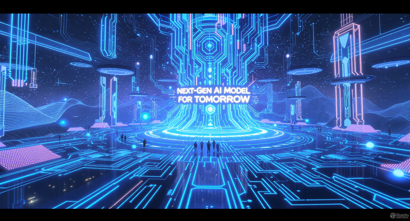 Conceito futurista de next gen ai model mostrando evolução GEMPIX2 além do imaging 4K